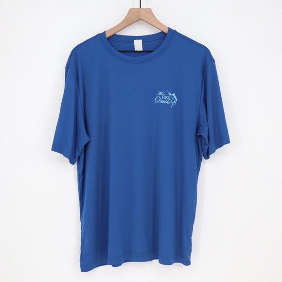 Huk Big Fish Classic T Shirt Blue Graphic Fishing Event Size L - Picture 2 of 5